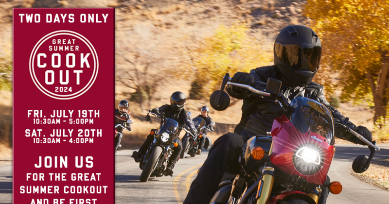 Indian Motorcycle Test Ride and Great Summer Cookout