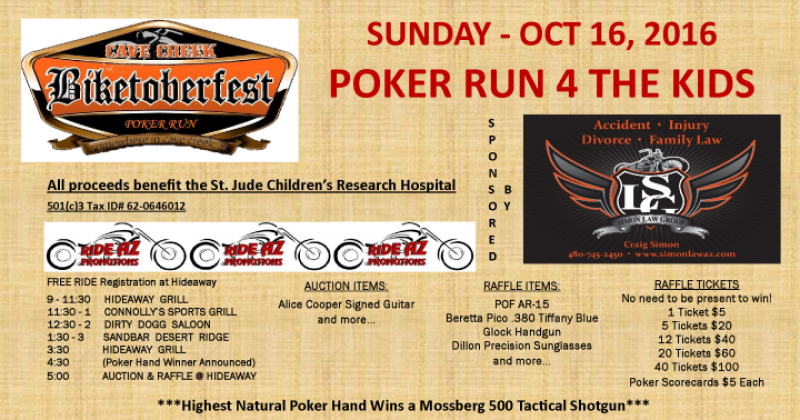 Hideaway Grill's Poker Run 4 The Kids